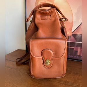 COACH 9992 Backpack drawstring with handle, Brown leather Excellent condition